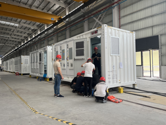 Vilion EnerCube-1C BESS container factory manufacturing and testing
