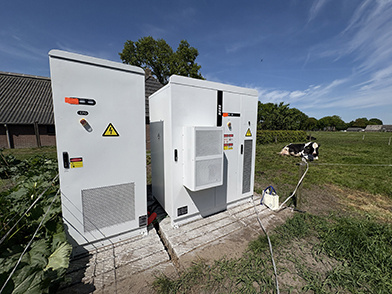 EnerCube-BC-1C Battery Cabinet Installed in Outdoor Project