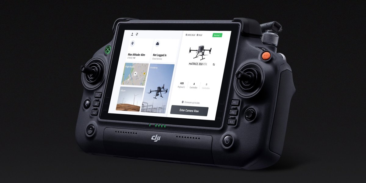 DJI RC Plus high-brightness smart controller studio angle view