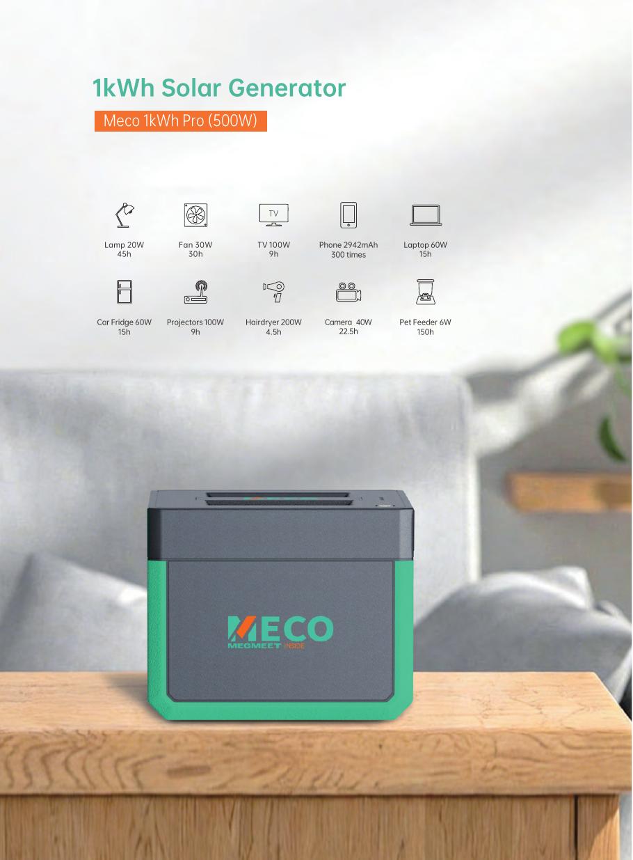 MECO 1kWh Pro Solar Generator